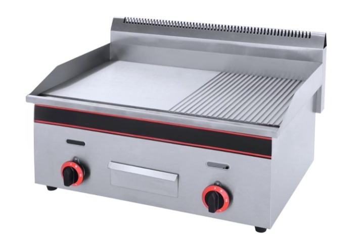 Gas Griddle Plate Half Grooved