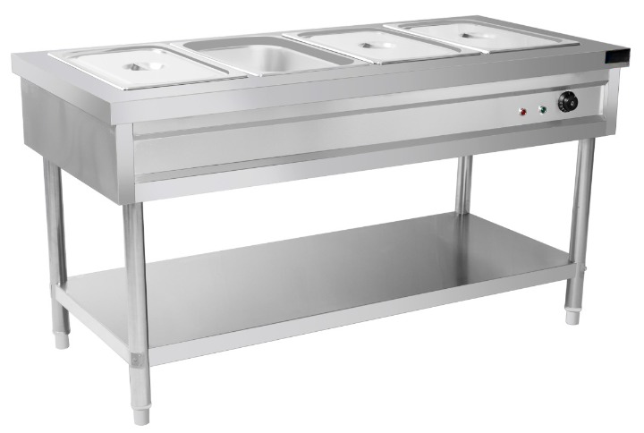 Ss Bain Marie Floor Model For 4 Gn Pans Of 1/1