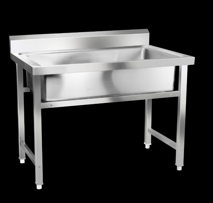 Ss Jumbo Pot Sink With Splash-back